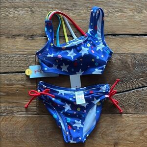 Cat & Jack Blue and White Bikini Swim Set